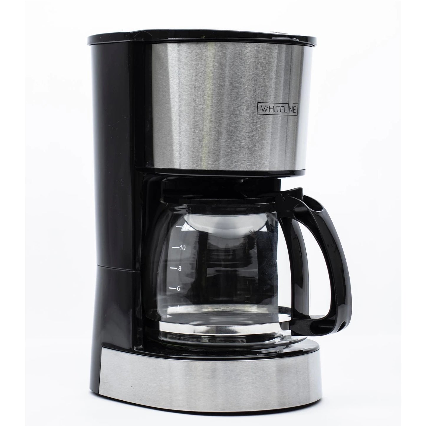 Cafetera 12 Tazas Whiteline Jarra Vidrio Y Filtro 22469759 Color Negro