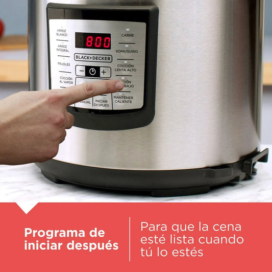 Olla Eléctrica Black+decker Digital De 6 Litros PR100SD