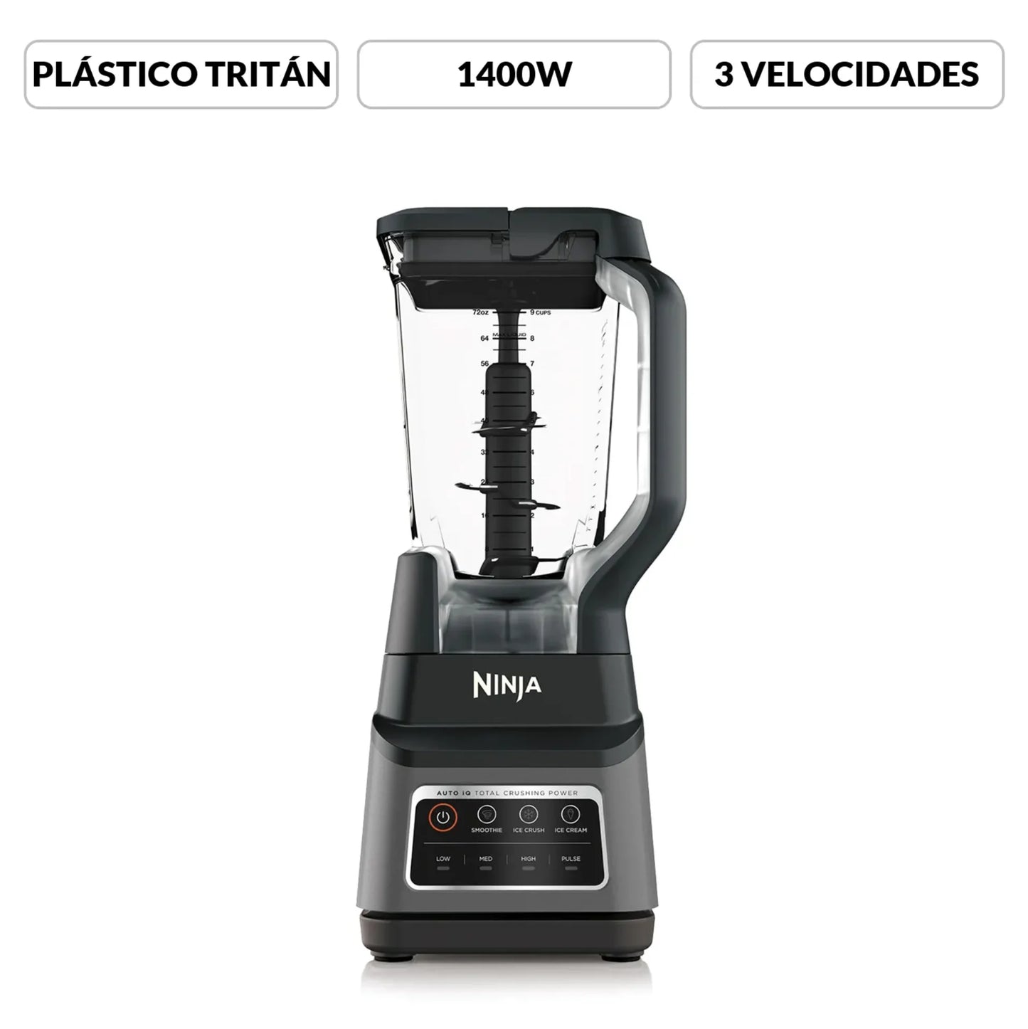 Licuadora Profesional Ninja BN701 Predeterminados Auto IQ 1400w 1,9 litros