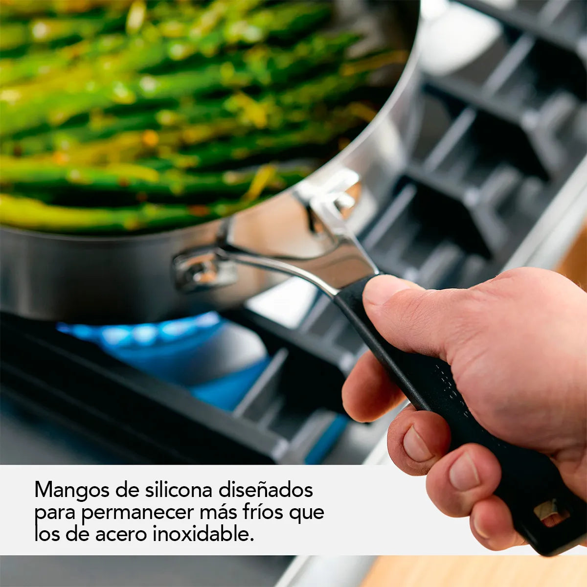 Batería 10Pzs, acero inoxidable, placa de inducción, KitchenAid.