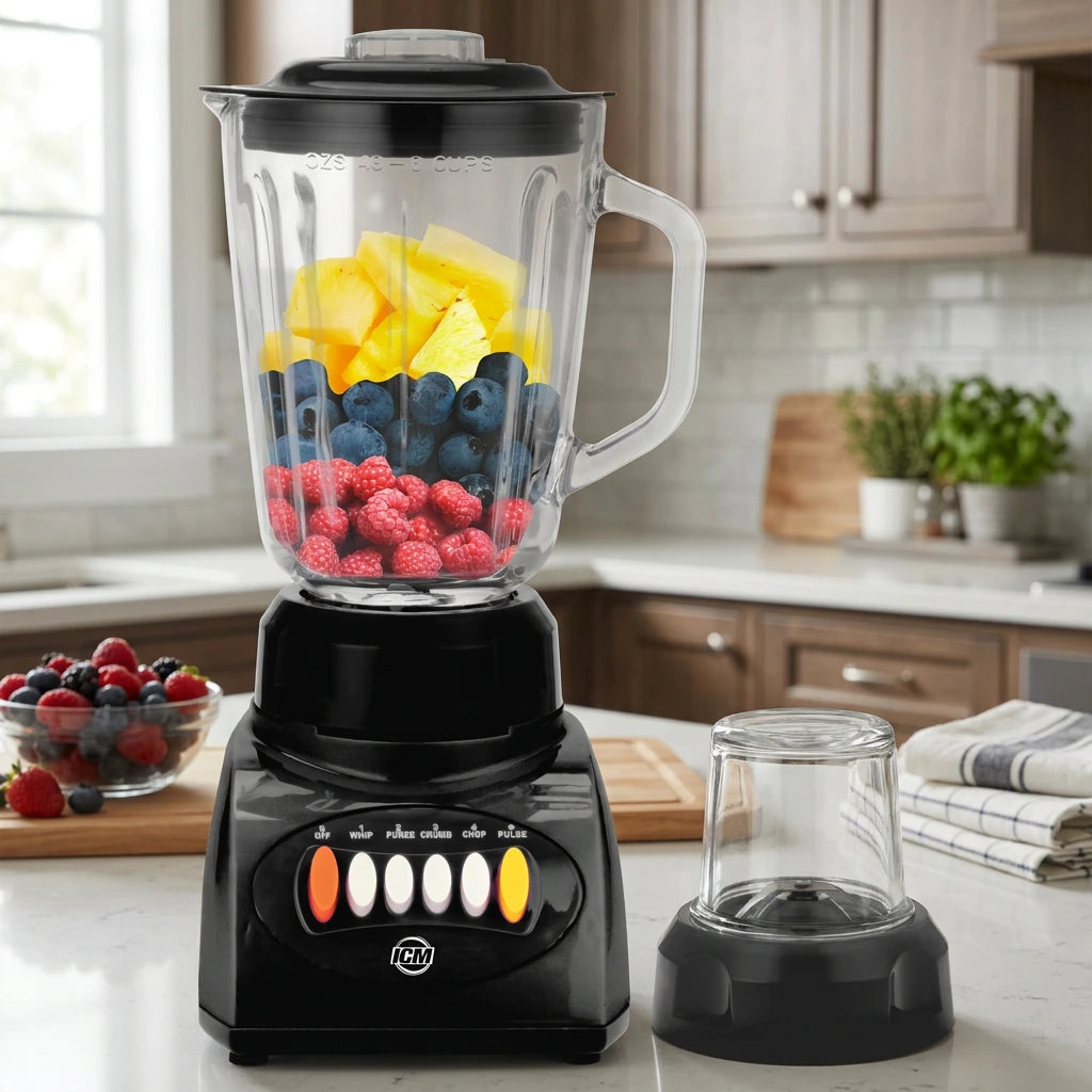 Licuadora Icm MiaMix Vaso Vidrio + PICATODO 400w 125l IB968G