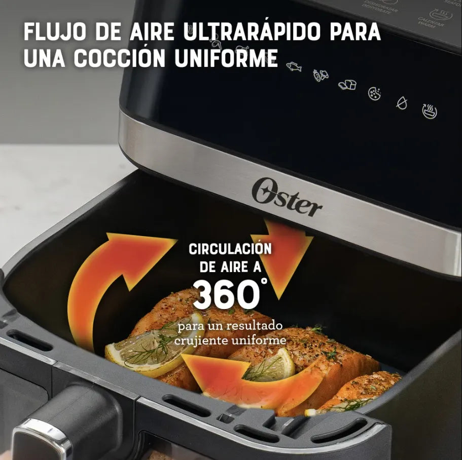 Freidora de aire digital Oster 6L de capacidad CKSTAF60WDDF