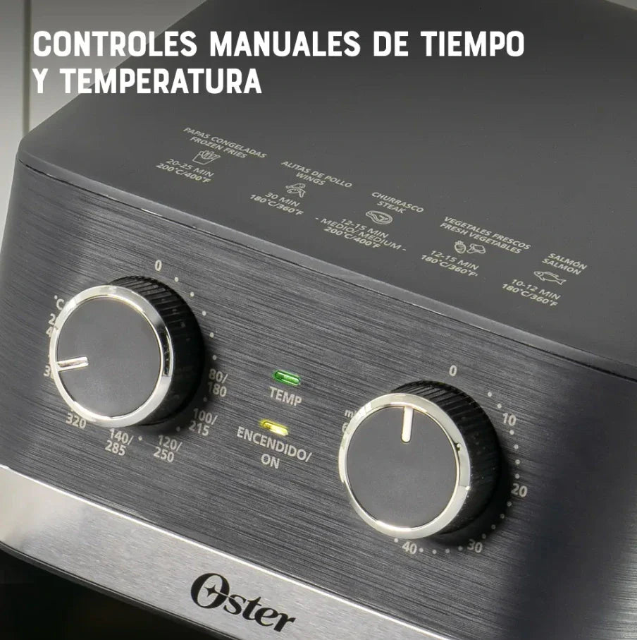 Freidora de aire manual Oster de 4L de capacidad CKSTAF401MDF