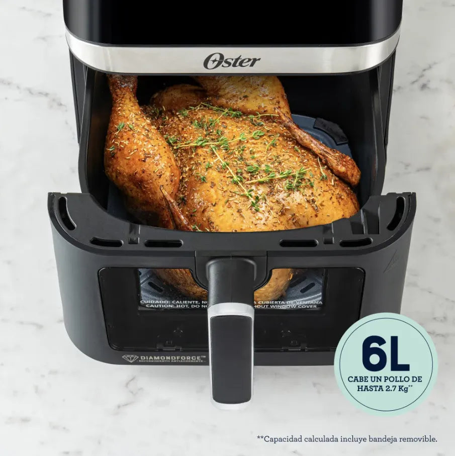 Freidora de aire digital Oster 6L de capacidad CKSTAF60WDDF