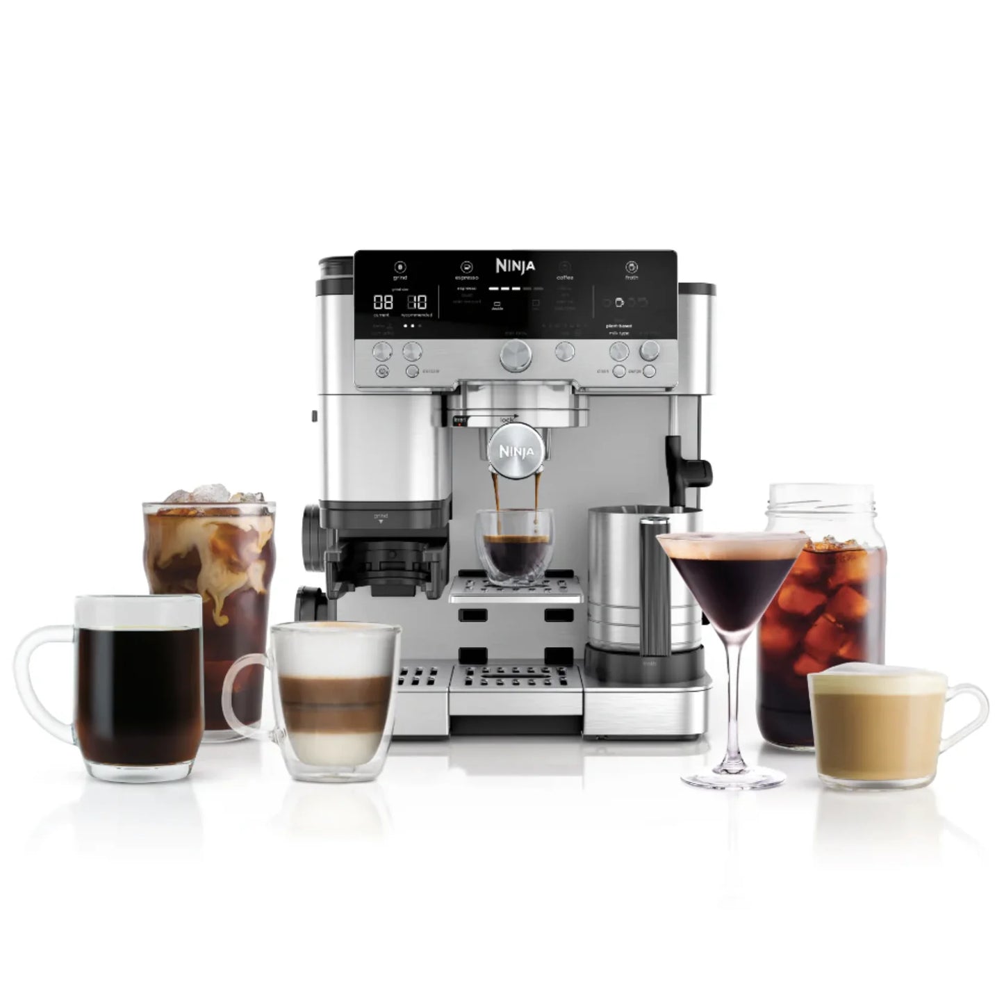 Cafetera Ninja Espresso Luxe Café ES601 3 en 1| Molinillo Integrado, Cold Brew y Espumador Automático
