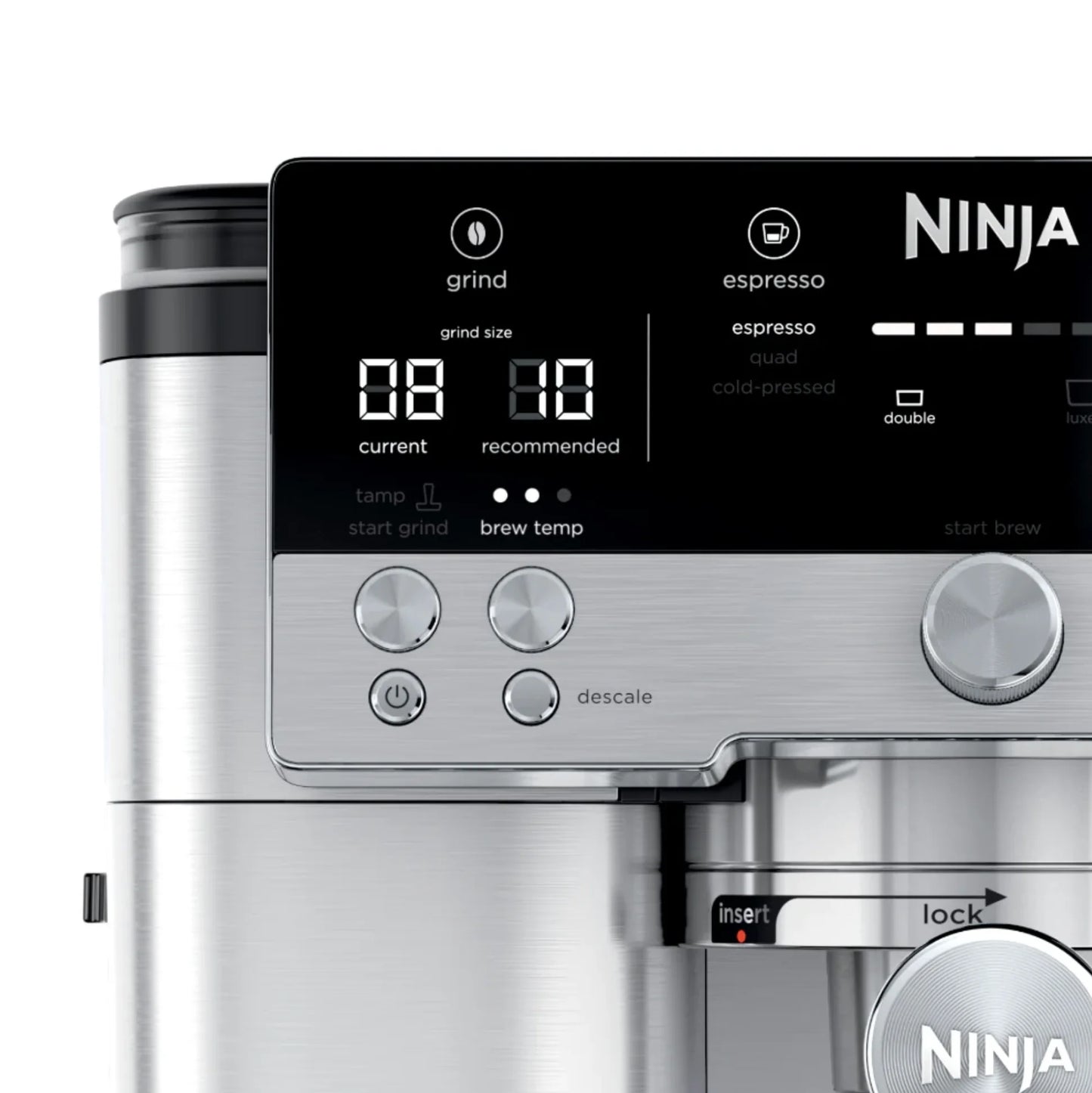 Cafetera Ninja Espresso Luxe Café ES601 3 en 1| Molinillo Integrado, Cold Brew y Espumador Automático
