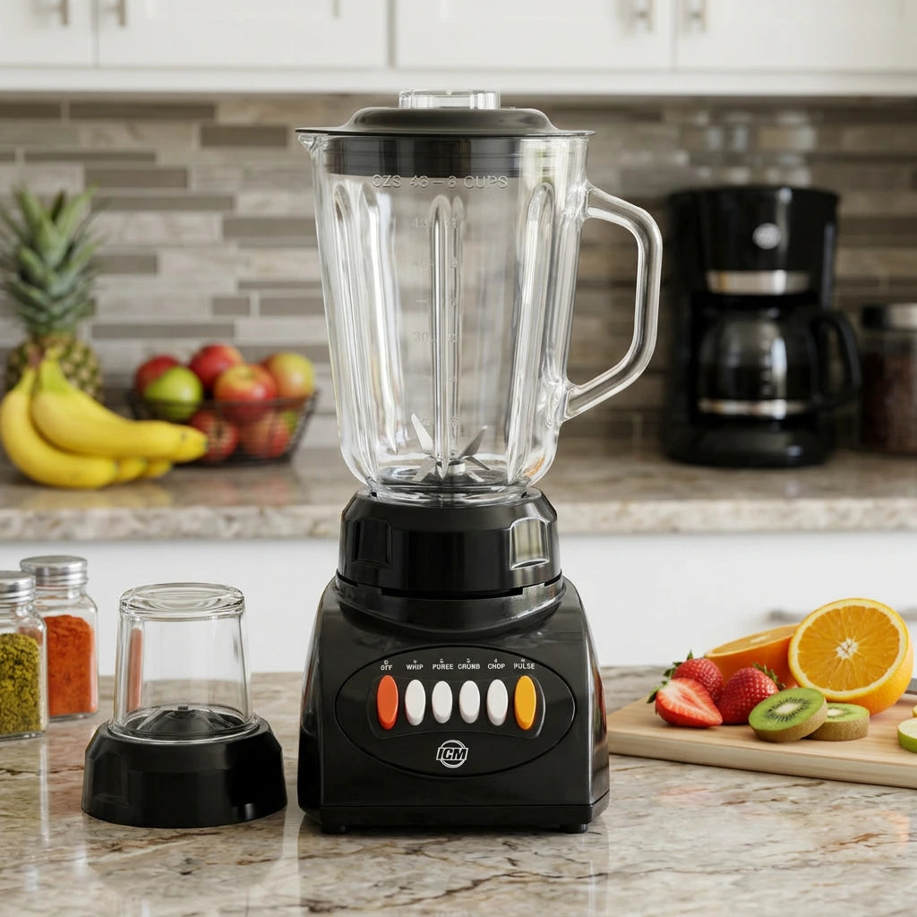 Licuadora Icm MiaMix Vaso Vidrio + PICATODO 400w 125l IB968G