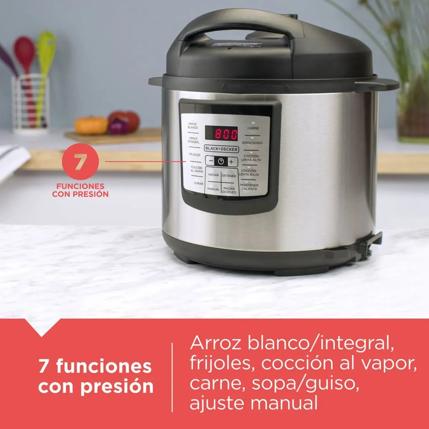 Olla Eléctrica Black+decker Digital De 6 Litros PR100SD