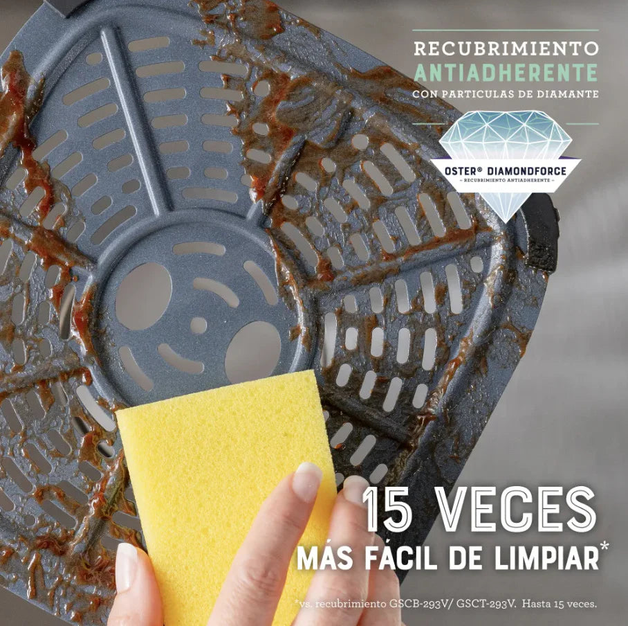 Freidora de aire manual Oster de 4L de capacidad CKSTAF401MDF
